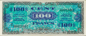 100 francs Drapeau type 1944