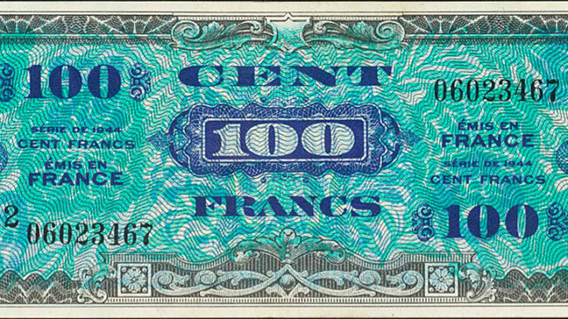 100 francs Drapeau type 1944