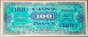 100 francs Drapeau type 1944