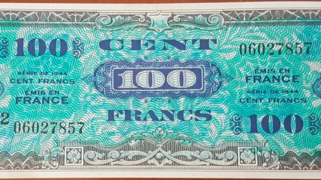 100 francs Drapeau type 1944