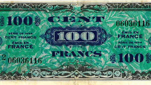 100 francs Drapeau type 1944