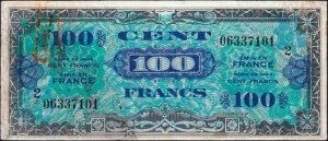 100 francs Drapeau type 1944