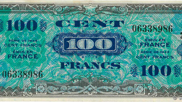 100 francs Drapeau type 1944