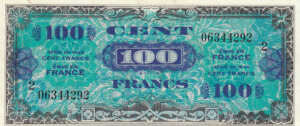 100 francs Drapeau type 1944