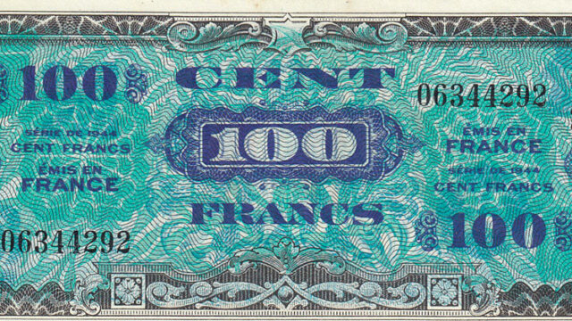 100 francs Drapeau type 1944