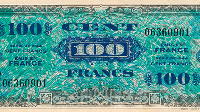 100 francs Drapeau type 1944