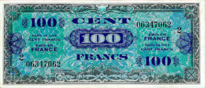 100 francs Drapeau type 1944