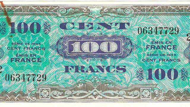 100 francs Drapeau type 1944