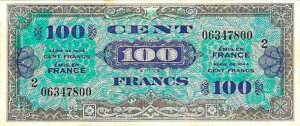 100 francs Drapeau type 1944