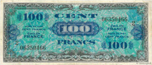 100 francs Drapeau type 1944