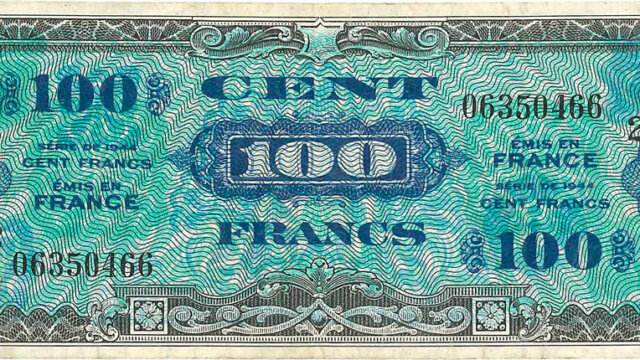 100 francs Drapeau type 1944