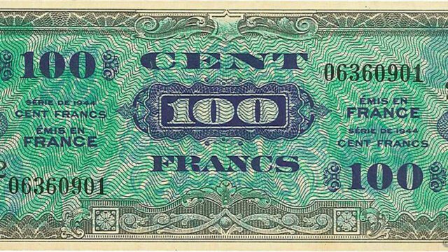 100 francs Drapeau type 1944