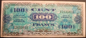 100 francs Drapeau type 1944