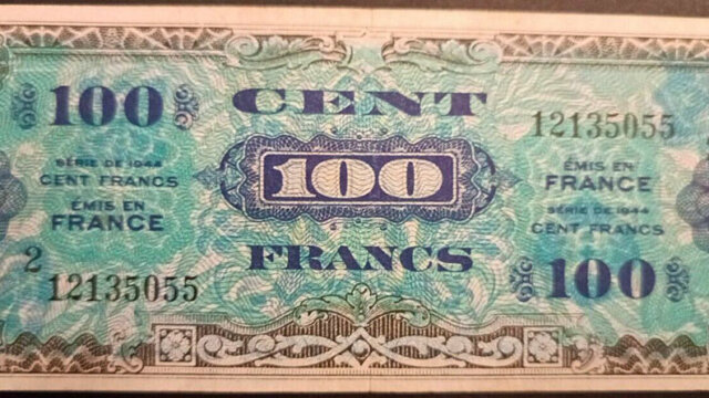 100 francs Drapeau type 1944