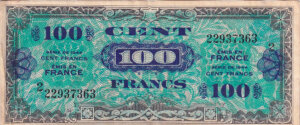 100 francs Drapeau type 1944