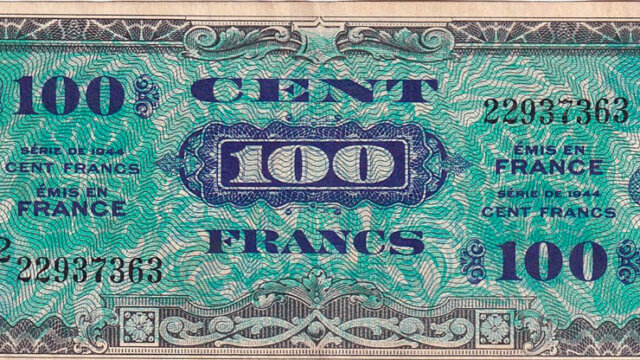 100 francs Drapeau type 1944