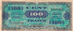 100 francs Drapeau type 1944