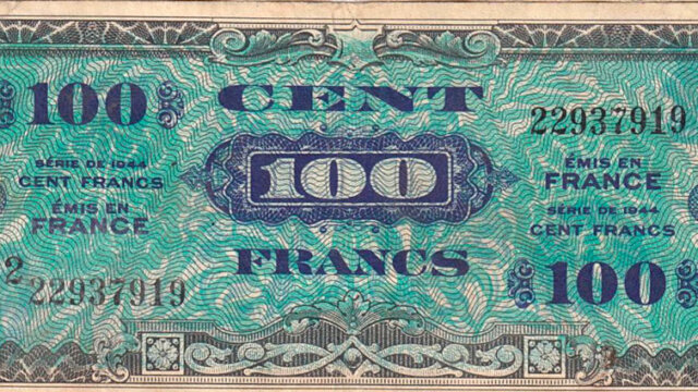 100 francs Drapeau type 1944