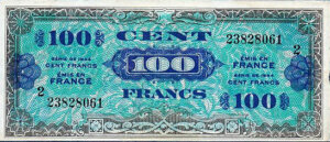 100 francs Drapeau type 1944