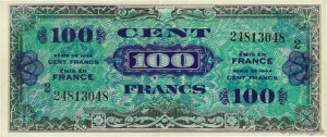 100 francs Drapeau type 1944