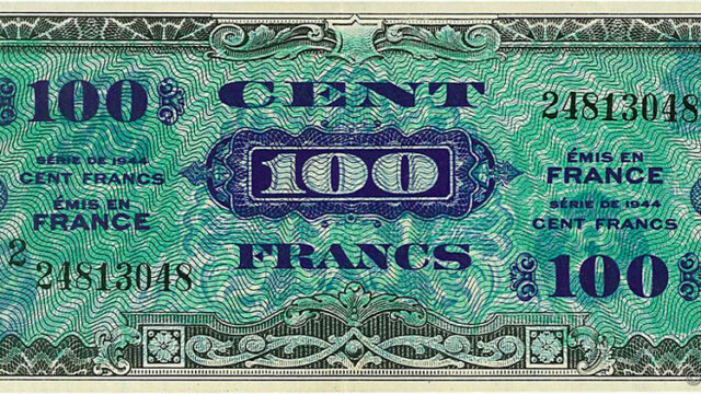 100 francs Drapeau type 1944