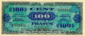 100 francs Drapeau type 1944