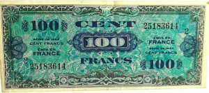 100 francs Drapeau type 1944