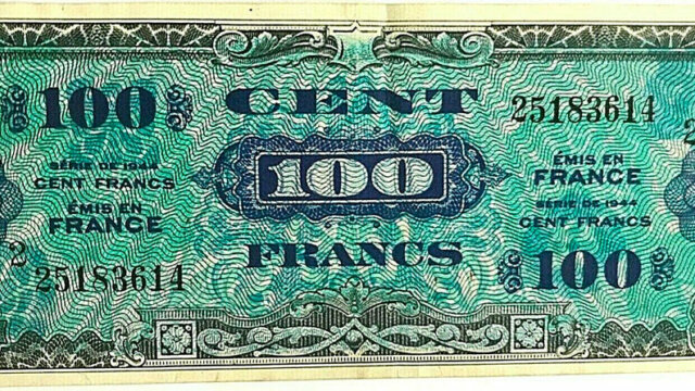 100 francs Drapeau type 1944