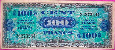 100 francs Drapeau type 1944