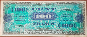 100 francs Drapeau type 1944