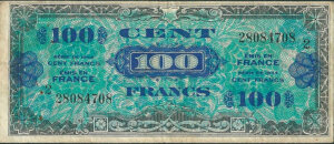 100 francs Drapeau type 1944