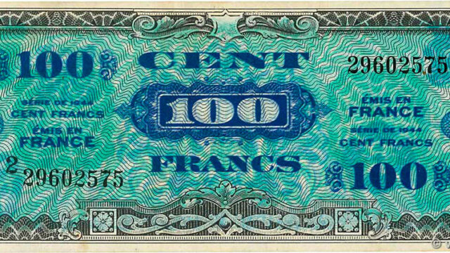 100 francs Drapeau type 1944