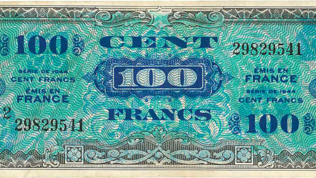 100 francs Drapeau type 1944