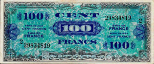 100 francs Drapeau type 1944