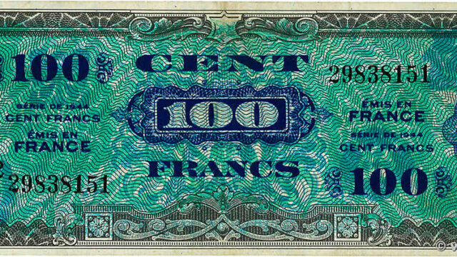 100 francs Drapeau type 1944