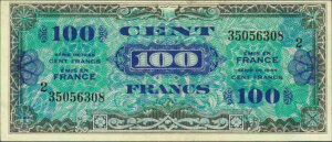 100 francs Drapeau type 1944