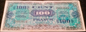 100 francs Drapeau type 1944