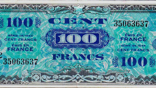 100 francs Drapeau type 1944