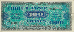 100 francs Drapeau type 1944