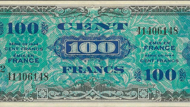 100 francs Drapeau type 1944