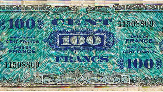 100 francs Drapeau type 1944