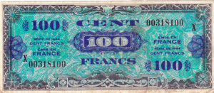 100 francs Drapeau type 1944