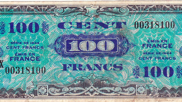 100 francs Drapeau type 1944