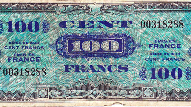 100 francs Drapeau type 1944