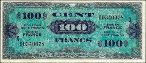 100 francs Drapeau type 1944