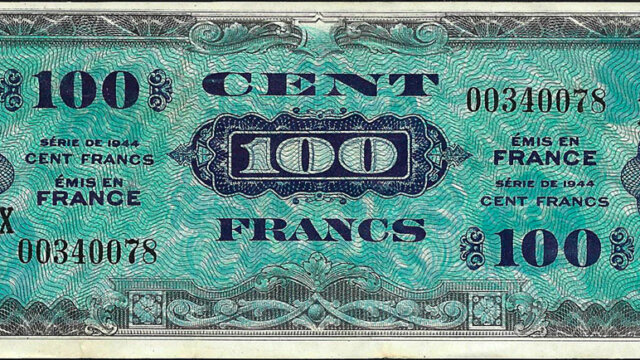 100 francs Drapeau type 1944