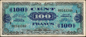 100 francs Drapeau type 1944