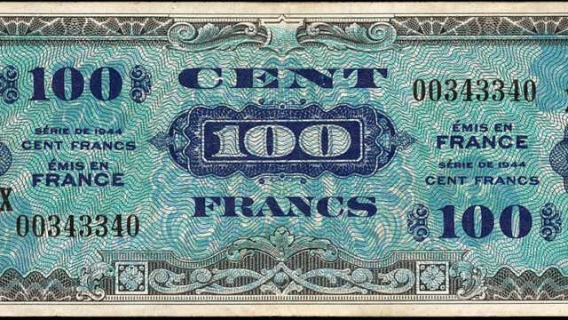 100 francs Drapeau type 1944