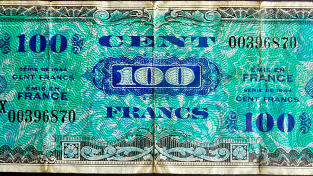 100 francs Drapeau type 1944