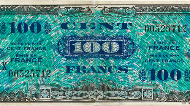 100 francs Drapeau type 1944